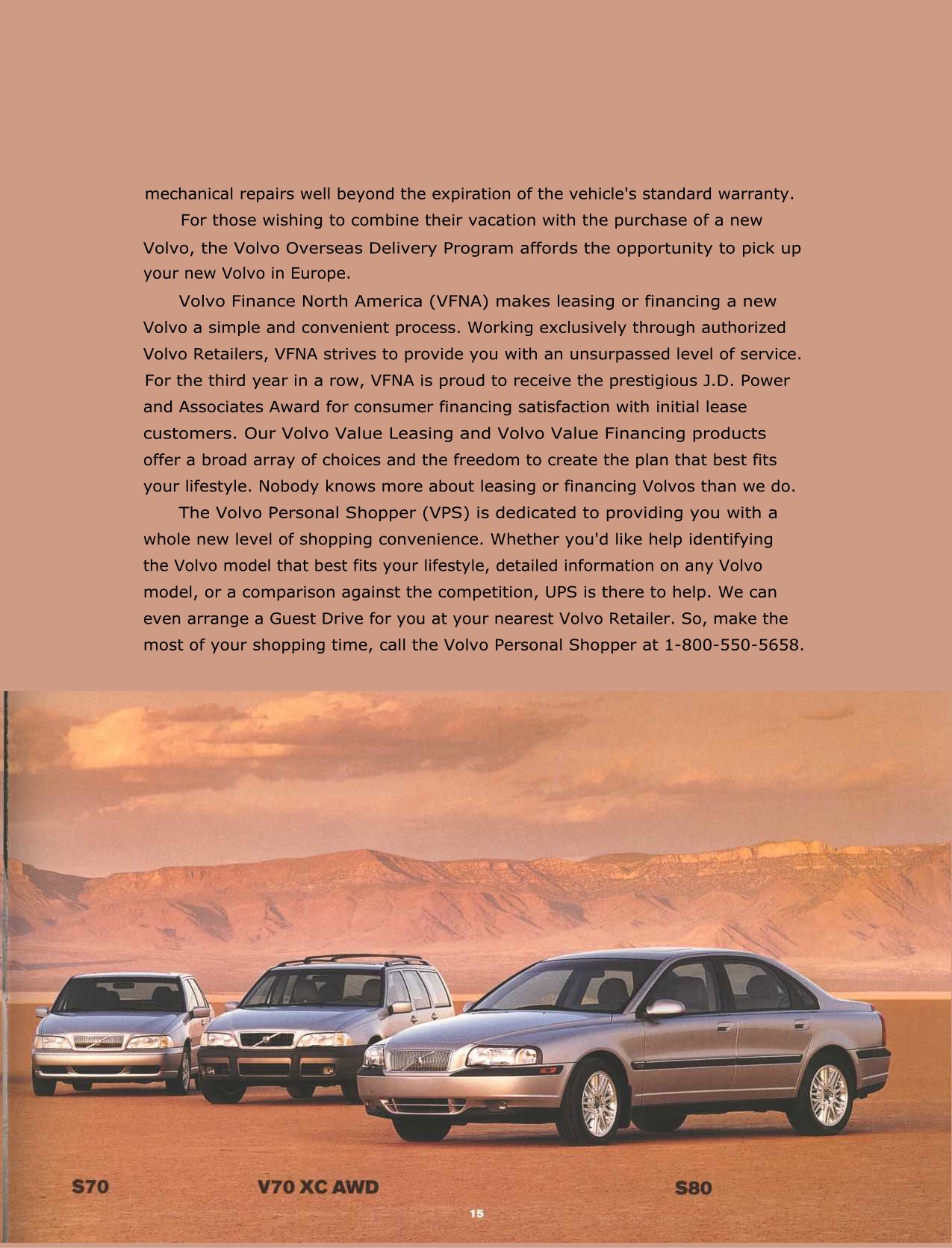 2000 Volvo S70 Brochure Page 3